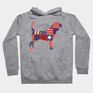 Beagle 4th of July Dog Lovers Owner Patchwork Flag Hoodie